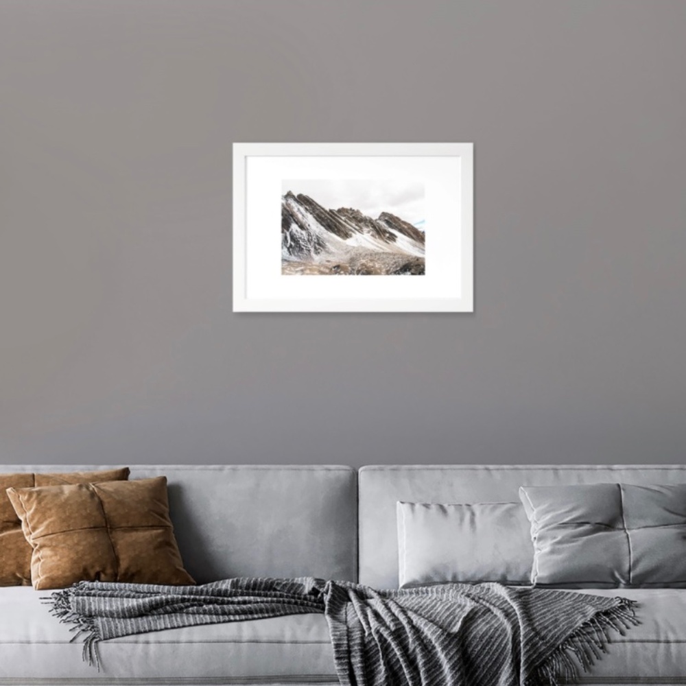 Snowy Mountain Alberta Photography Art Print